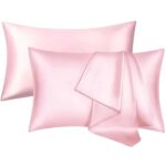 Soft Souls Satin Pillow Covers/Cases for Hair (Set of 2, Light Pink)