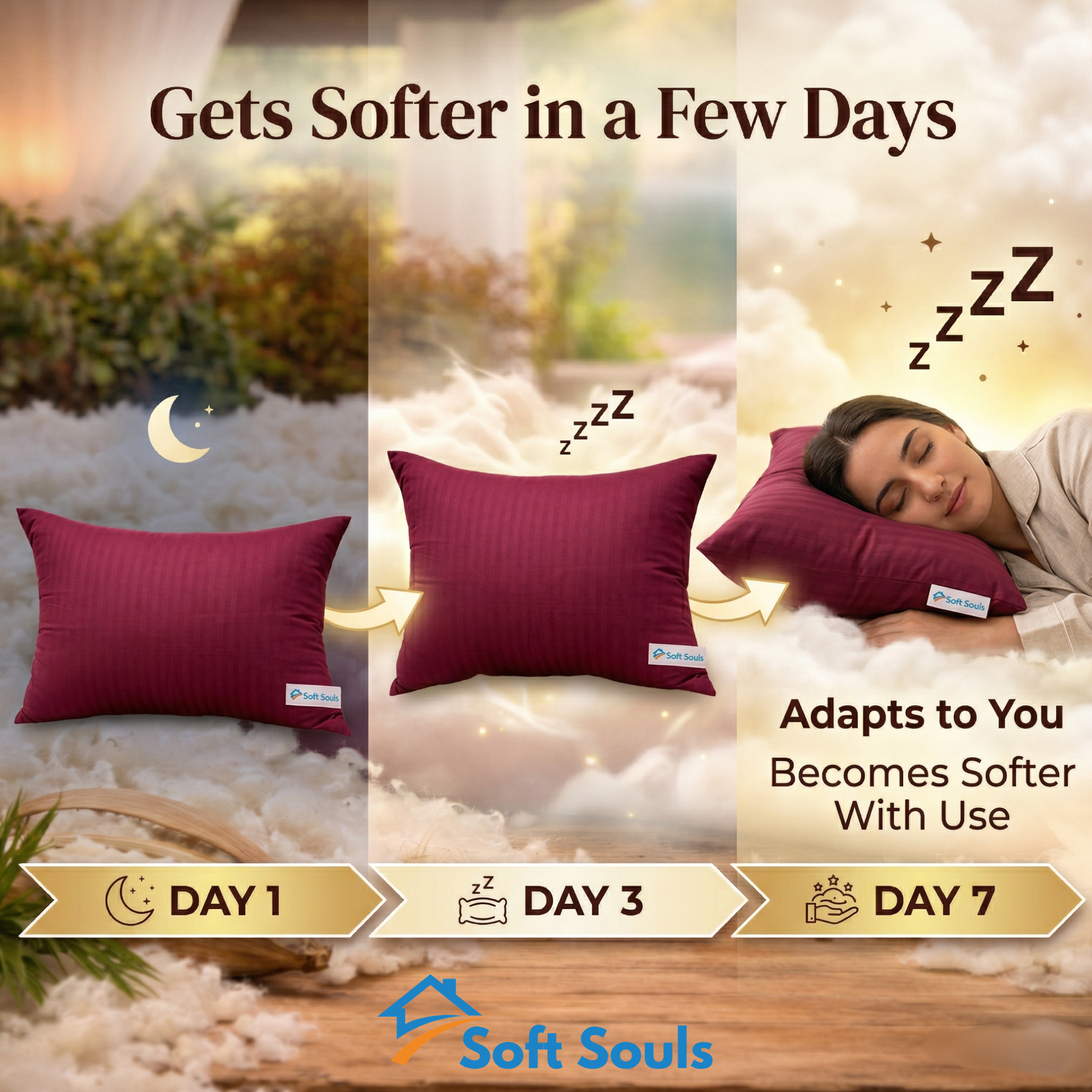 Cotton Pillow for Sleeping 100% Organic Kapok Silk Cotton Filling Pillow | Kapok/Illavam Panju Pillow - Image 5