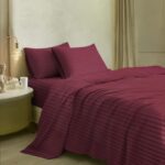 Soft Souls Luxury Bedsheet for Double Bed Wine Colour