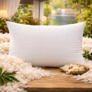 SOFT SOULS White Hotel Style Kapok Cotton Pillow (Single)